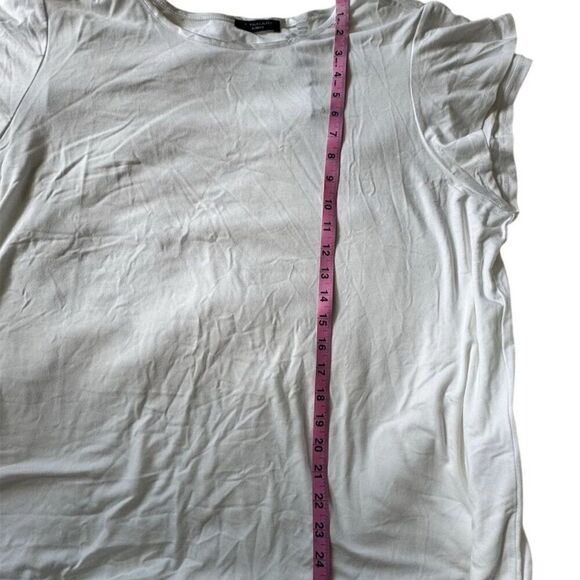 T Tahari Woman Plus 3X White Flutter Sleeve Blouse Casual Top Viscose Blend Soft - Picture 7 of 10